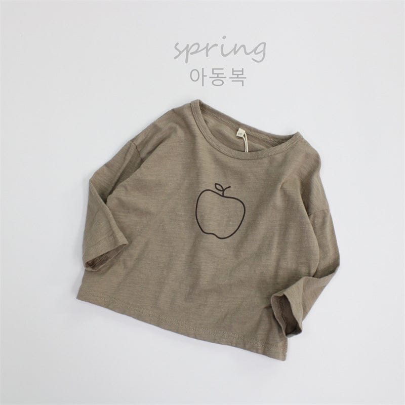 長袖Tシャツ Gray / 24M 80cm キッズ りんご 長袖Tシャツ【mh0000138】