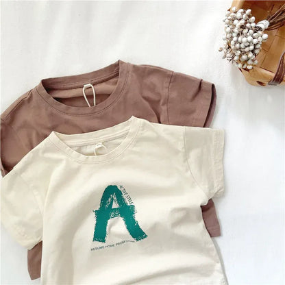 半袖Tシャツ キッズトップス 半袖Tシャツ プリント 2カラー【mh0005361】