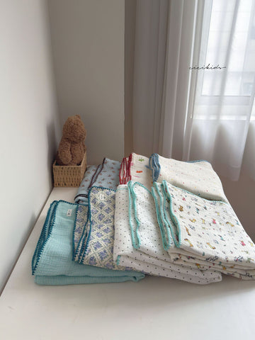 Four-Layer Gauze Cartoon Blanket おくるみ ガーゼ ブランケット【mh0013311】 cicikids ベビーブランケット・タオル