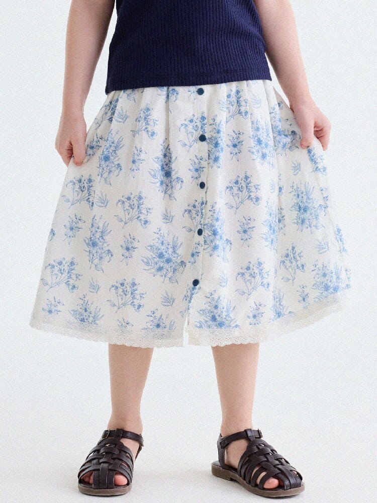 French Floral Lace Cotton Skirt レース ショートスカート【mh0013204】 yunerma スカート