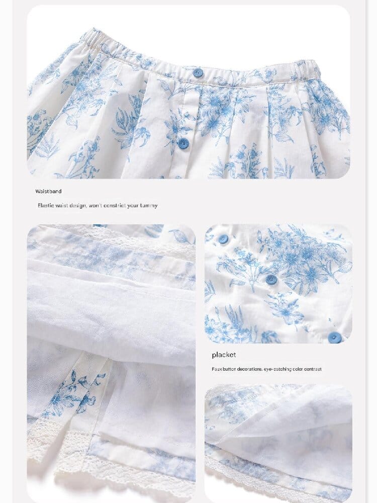 French Floral Lace Cotton Skirt レース ショートスカート【mh0013204】 yunerma スカート