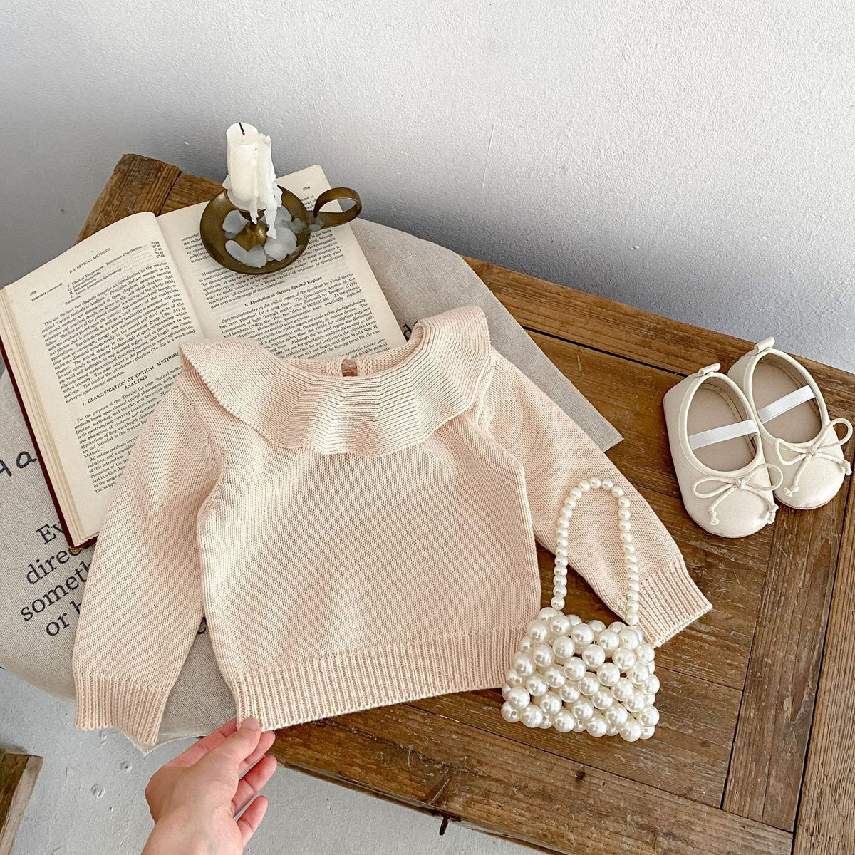 Frill Collar Knit Sweater フリルカラー ニット セーター【mh0002453】 Engepapa ニット・セーター