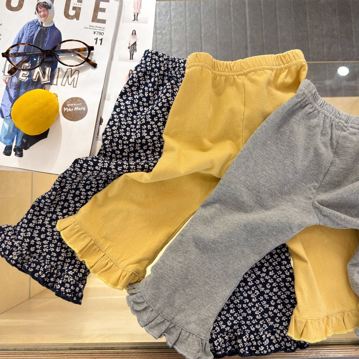 Frill Hem Flare Pants フリル裾 フレア レギンスパンツ【mh0012466】 ADbaby レギンスパンツ