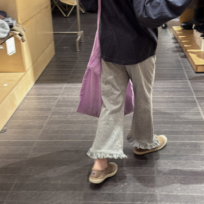Frill Hem Flare Pants フリル裾 フレア レギンスパンツ【mh0012466】 ADbaby レギンスパンツ