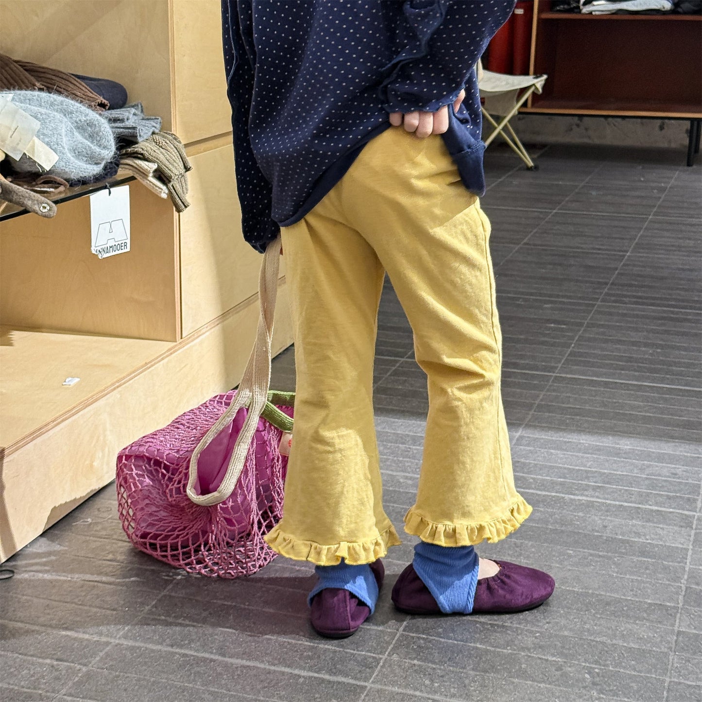 Frill Hem Flare Pants フリル裾 フレア レギンスパンツ【mh0012466】 ADbaby レギンスパンツ