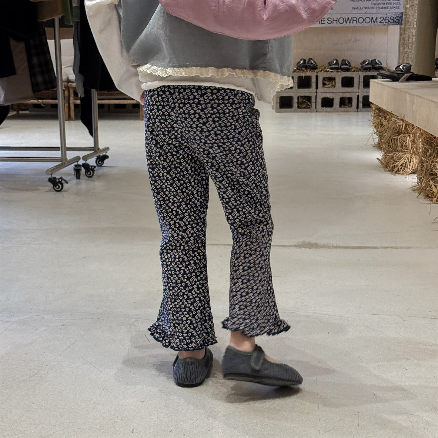 Frill Hem Flare Pants フリル裾 フレア レギンスパンツ【mh0012466】 ADbaby レギンスパンツ