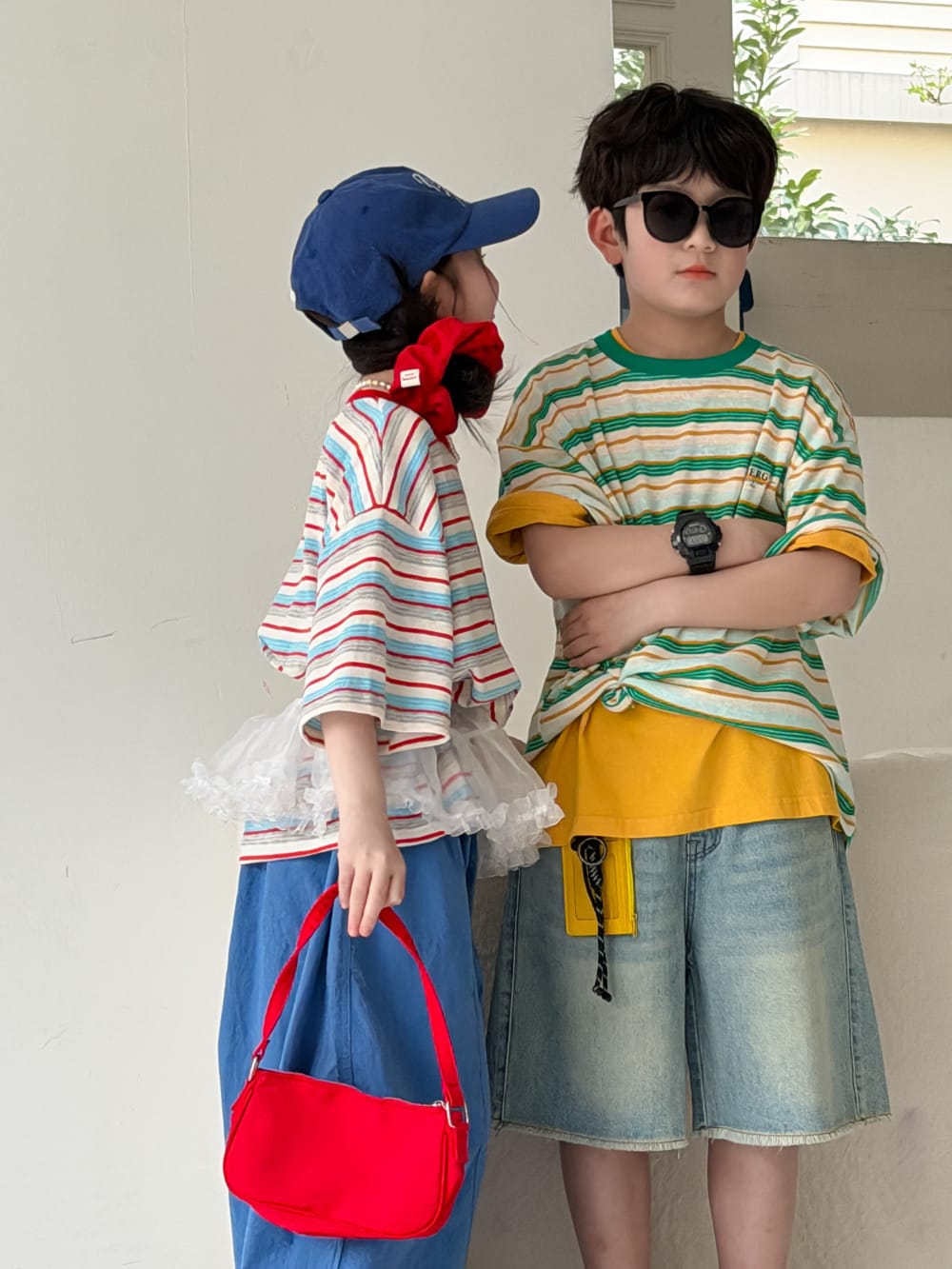 Fringed Distressed Denim Shorts ウォッシュ ハーフパンツ【mh0013511】 KUMAI.KIDS ハーフパンツ・ショートパンツ