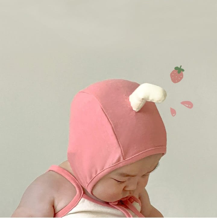 Fruit Juice Print Sleeveless Romper Hat Set フルーツ キャミソールロンパース 帽子 セット【mh0013374】 TOMMY'S GIFTS ノースリーブロンパース