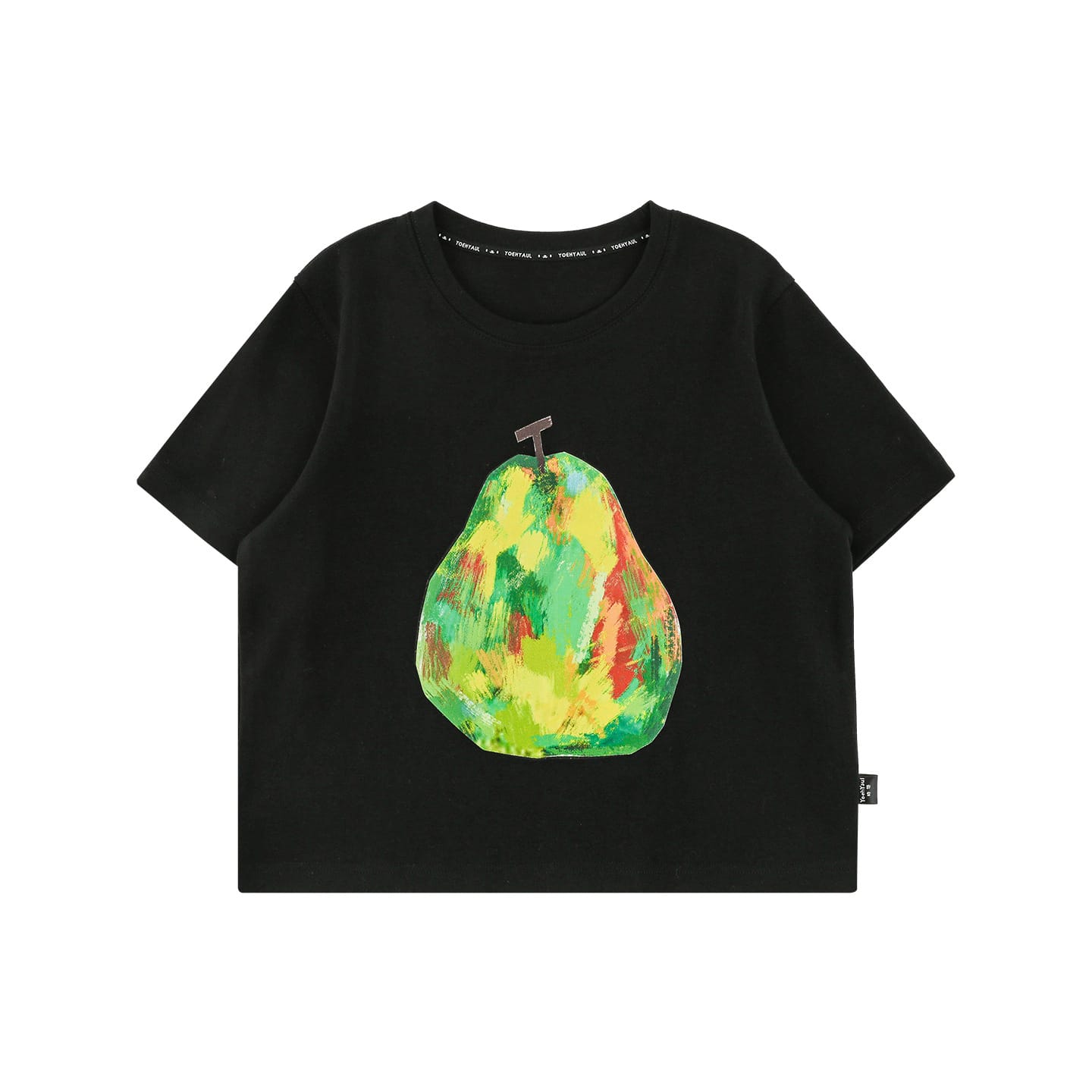 Fruit Painting Cotton T-shirt アート フルーツ プリント Tシャツ【mh0012743】 Black / 90cm YoehYaul 半袖Tシャツ