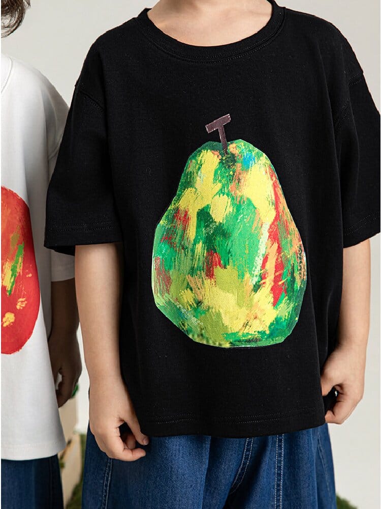 Fruit Painting Cotton T-shirt アート フルーツ プリント Tシャツ【mh0012743】 YoehYaul 半袖Tシャツ