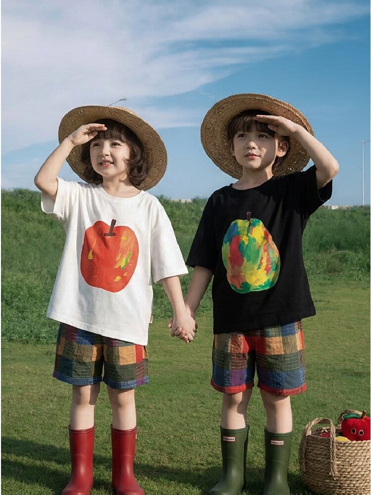 Fruit Painting Cotton T-shirt アート フルーツ プリント Tシャツ【mh0012743】 YoehYaul 半袖Tシャツ