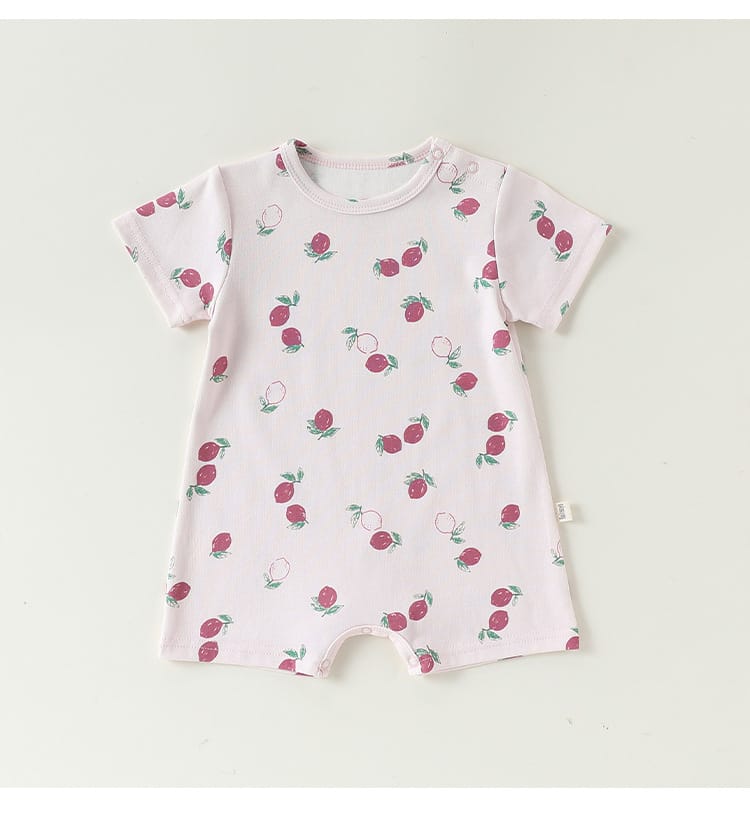 Fruit Pattern Cotton Romper フルーツ 半袖ロンパース【mh0013044】 Beitaoya 半袖ロンパース