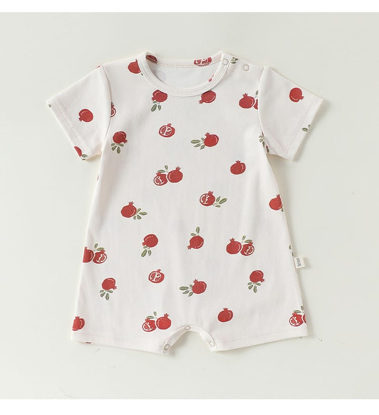 Fruit Pattern Cotton Romper フルーツ 半袖ロンパース【mh0013044】 Beitaoya 半袖ロンパース