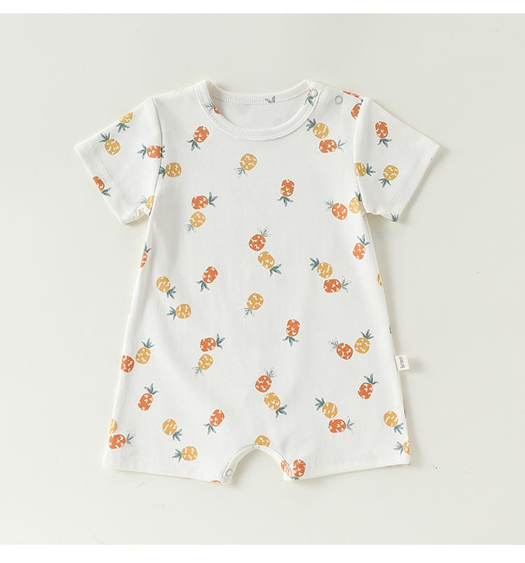 Fruit Pattern Cotton Romper フルーツ 半袖ロンパース【mh0013044】 Beitaoya 半袖ロンパース