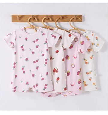 Fruit Pattern Cotton Romper フルーツ 半袖ロンパース【mh0013044】 Beitaoya 半袖ロンパース