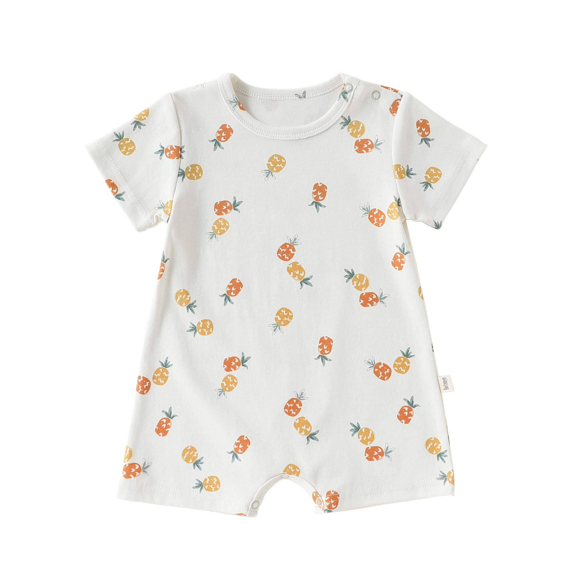 Fruit Pattern Cotton Romper フルーツ 半袖ロンパース【mh0013044】 Pineapple / 66cm Beitaoya 半袖ロンパース