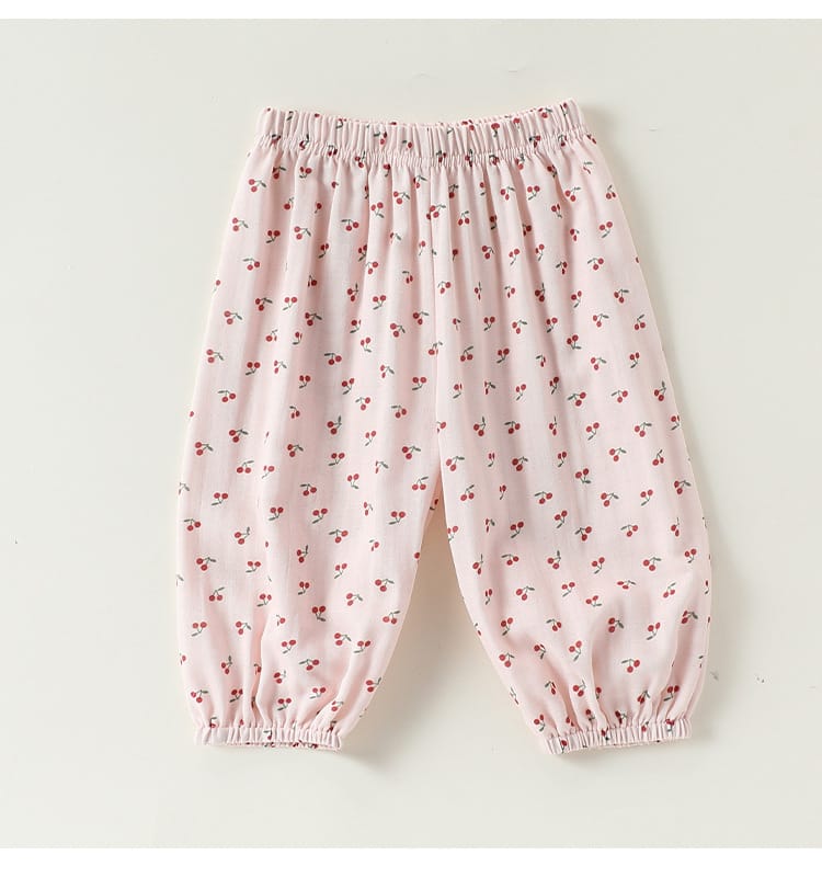 Fruit Print Cotton Pants アニマル＆フルーツ ロングパンツ【mh0013045】 Beitaoya ロングパンツ・スウェットパンツ