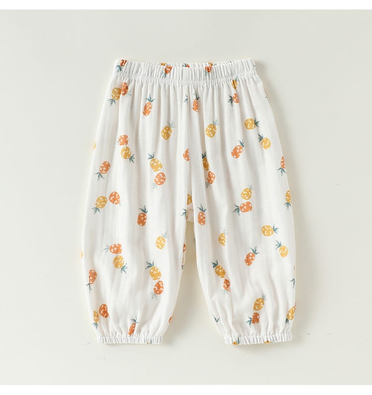 Fruit Print Cotton Pants アニマル＆フルーツ ロングパンツ【mh0013045】 Beitaoya ロングパンツ・スウェットパンツ