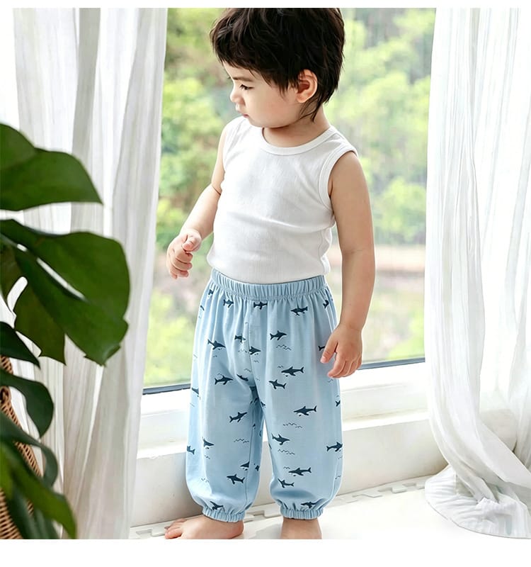 Fruit Print Cotton Pants アニマル＆フルーツ ロングパンツ【mh0013045】 Beitaoya ロングパンツ・スウェットパンツ