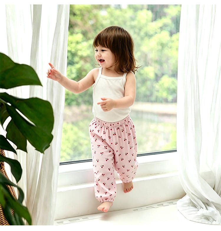 Fruit Print Cotton Pants アニマル＆フルーツ ロングパンツ【mh0013045】 Beitaoya ロングパンツ・スウェットパンツ