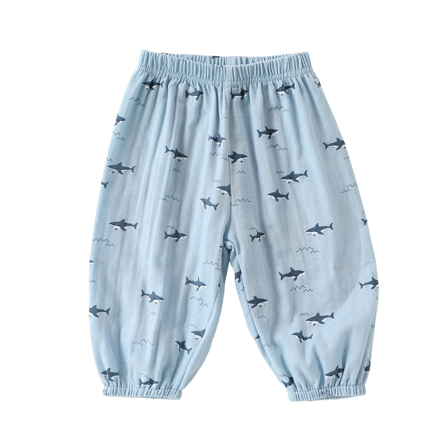Fruit Print Cotton Pants アニマル＆フルーツ ロングパンツ【mh0013045】 Ocean shark / 73cm Beitaoya ロングパンツ・スウェットパンツ