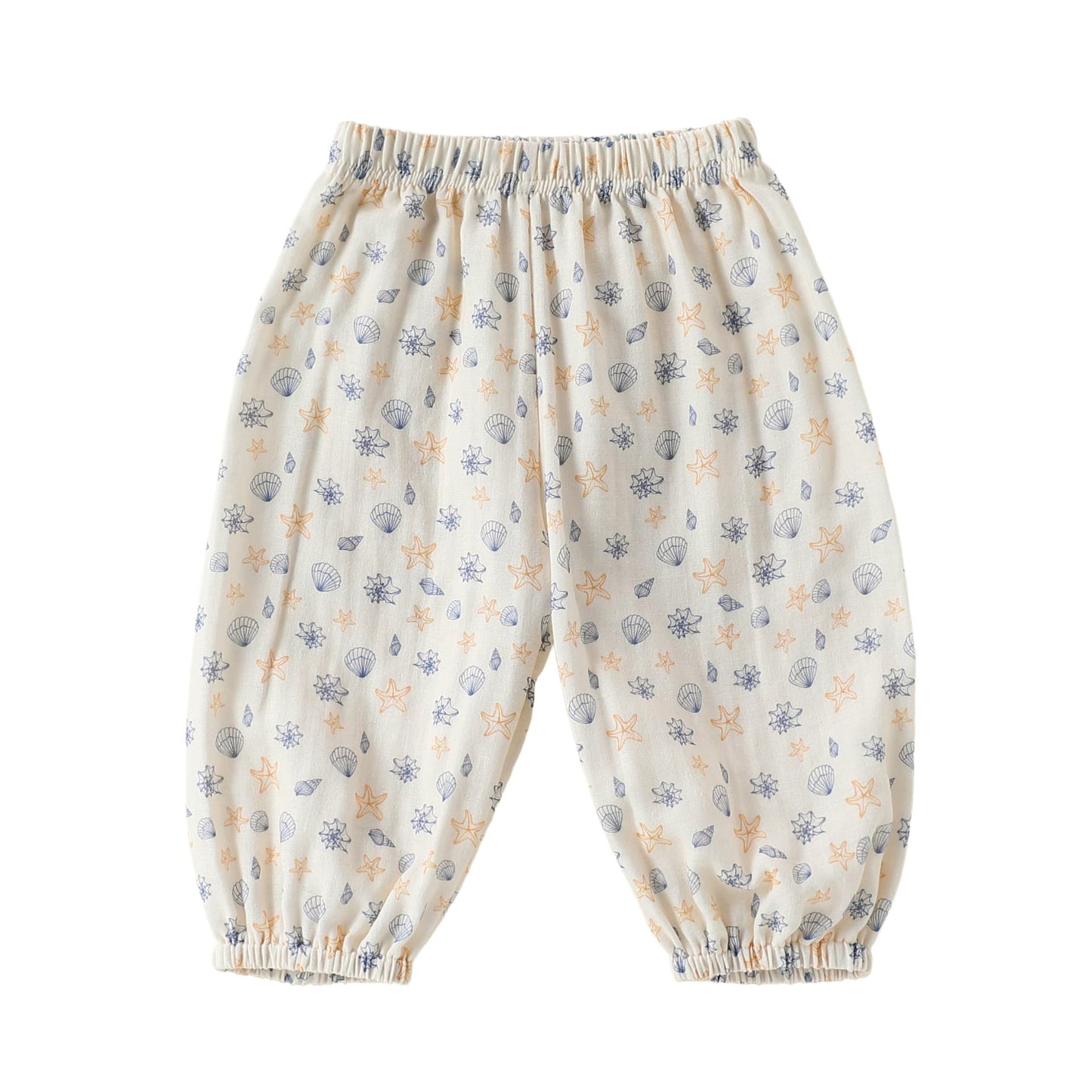 Fruit Print Cotton Pants アニマル＆フルーツ ロングパンツ【mh0013045】 Small conch / 73cm Beitaoya ロングパンツ・スウェットパンツ