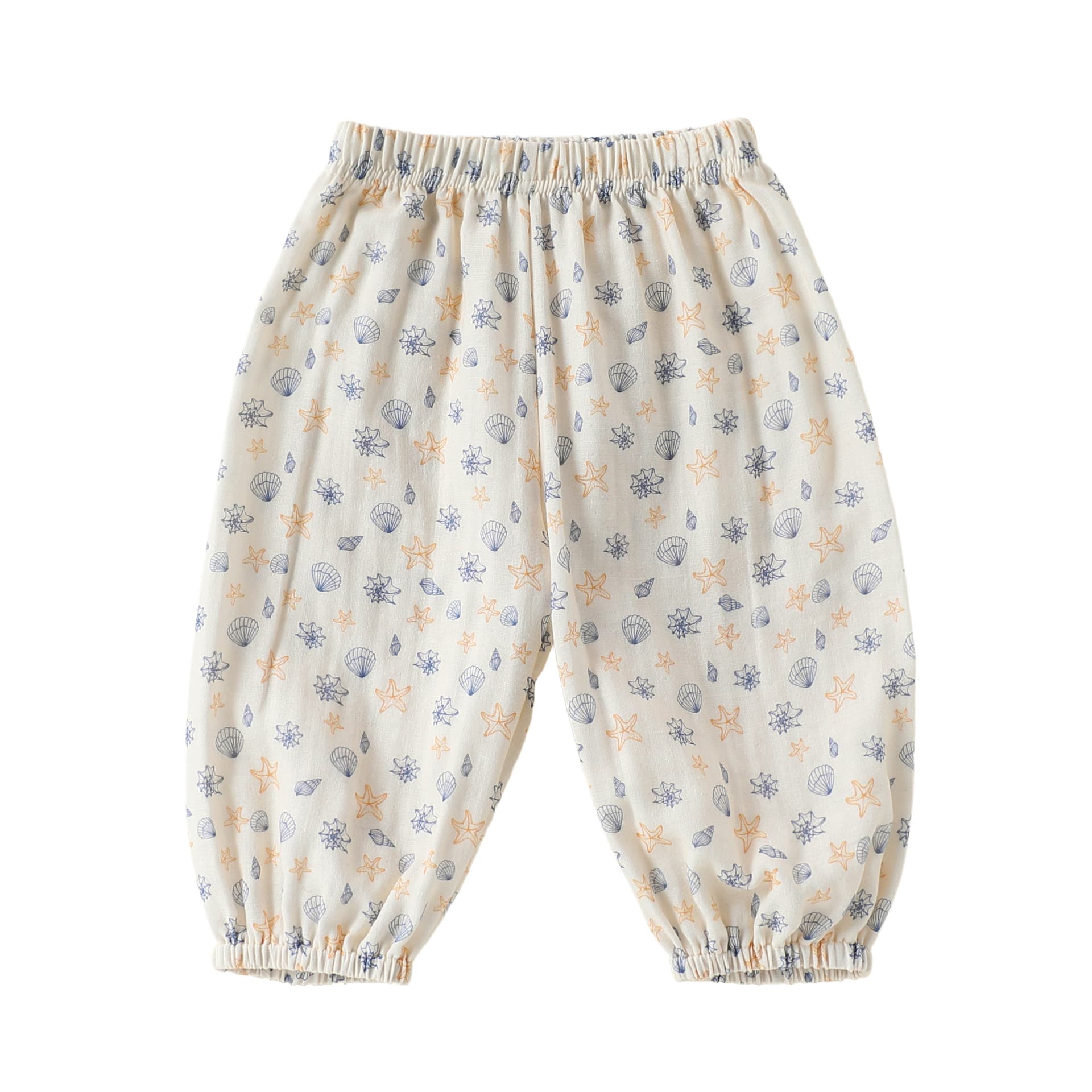 Fruit Print Cotton Pants アニマル＆フルーツ ロングパンツ【mh0013045】 Small conch / 73cm Beitaoya ロングパンツ・スウェットパンツ