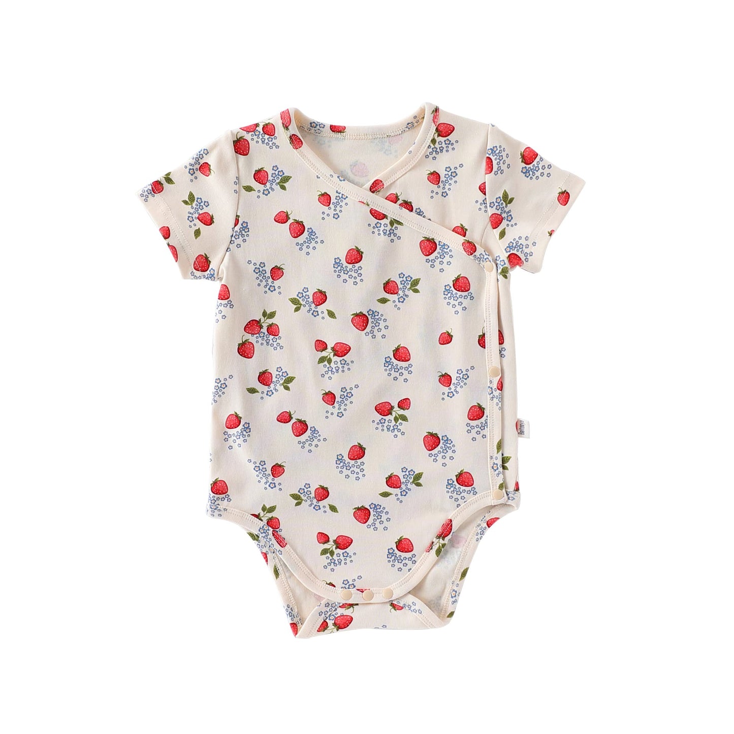 Fruit Print Kimono Short Sleeve Romper フルーツ 半袖ロンパース【mh0013604】 Strawberry / 66cm Beitaoya 半袖ロンパース