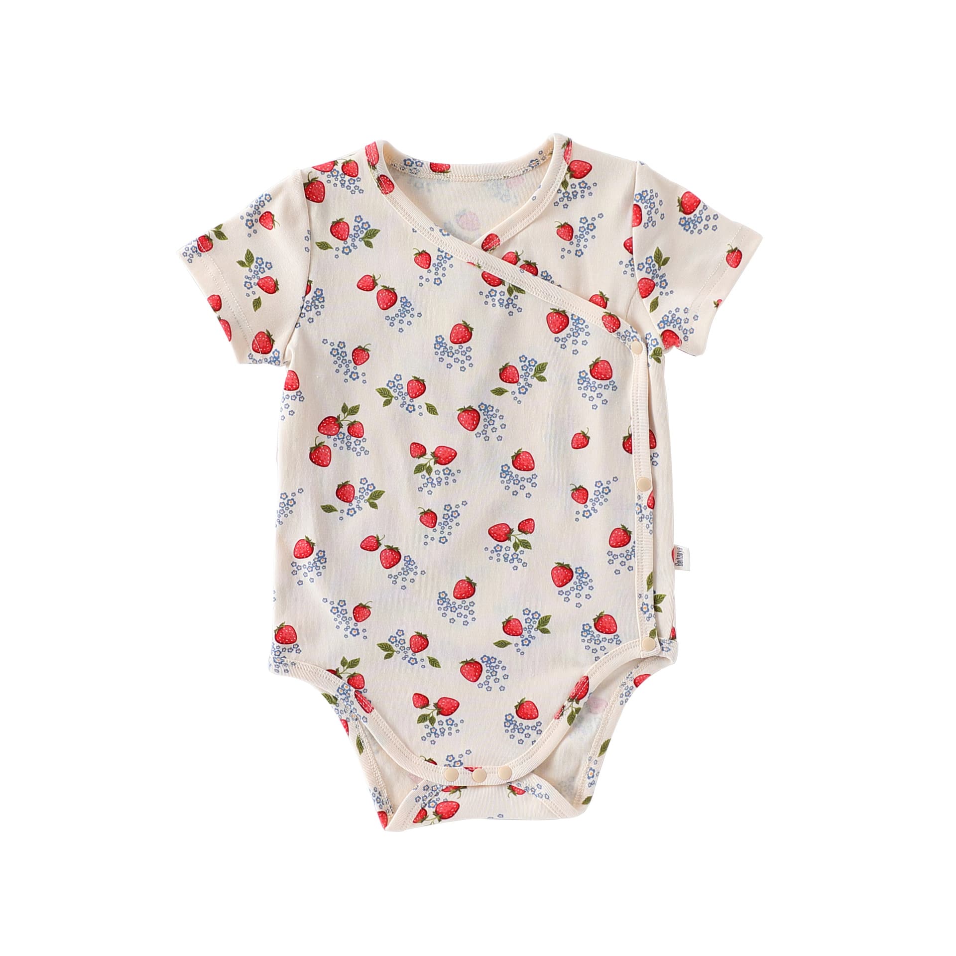 Fruit Print Kimono Short Sleeve Romper フルーツ 半袖ロンパース【mh0013604】 Strawberry / 66cm Beitaoya 半袖ロンパース