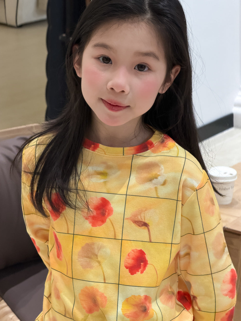Full Printed Flower Long Sleeve Tee フラワープリント 長袖Tシャツ【mh0012355】 KUMAI.KIDS