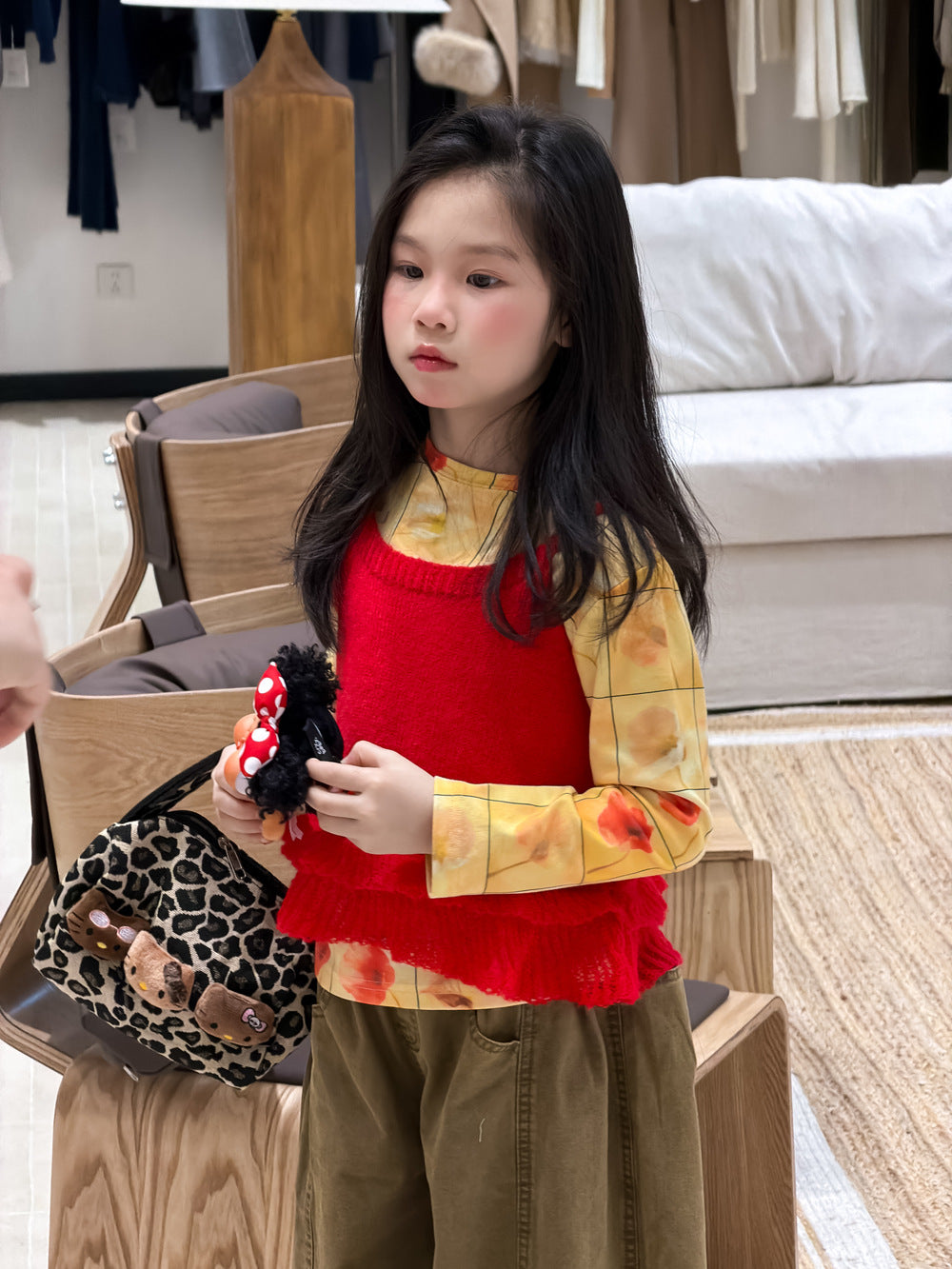 Full Printed Flower Long Sleeve Tee フラワープリント 長袖Tシャツ【mh0012355】 KUMAI.KIDS