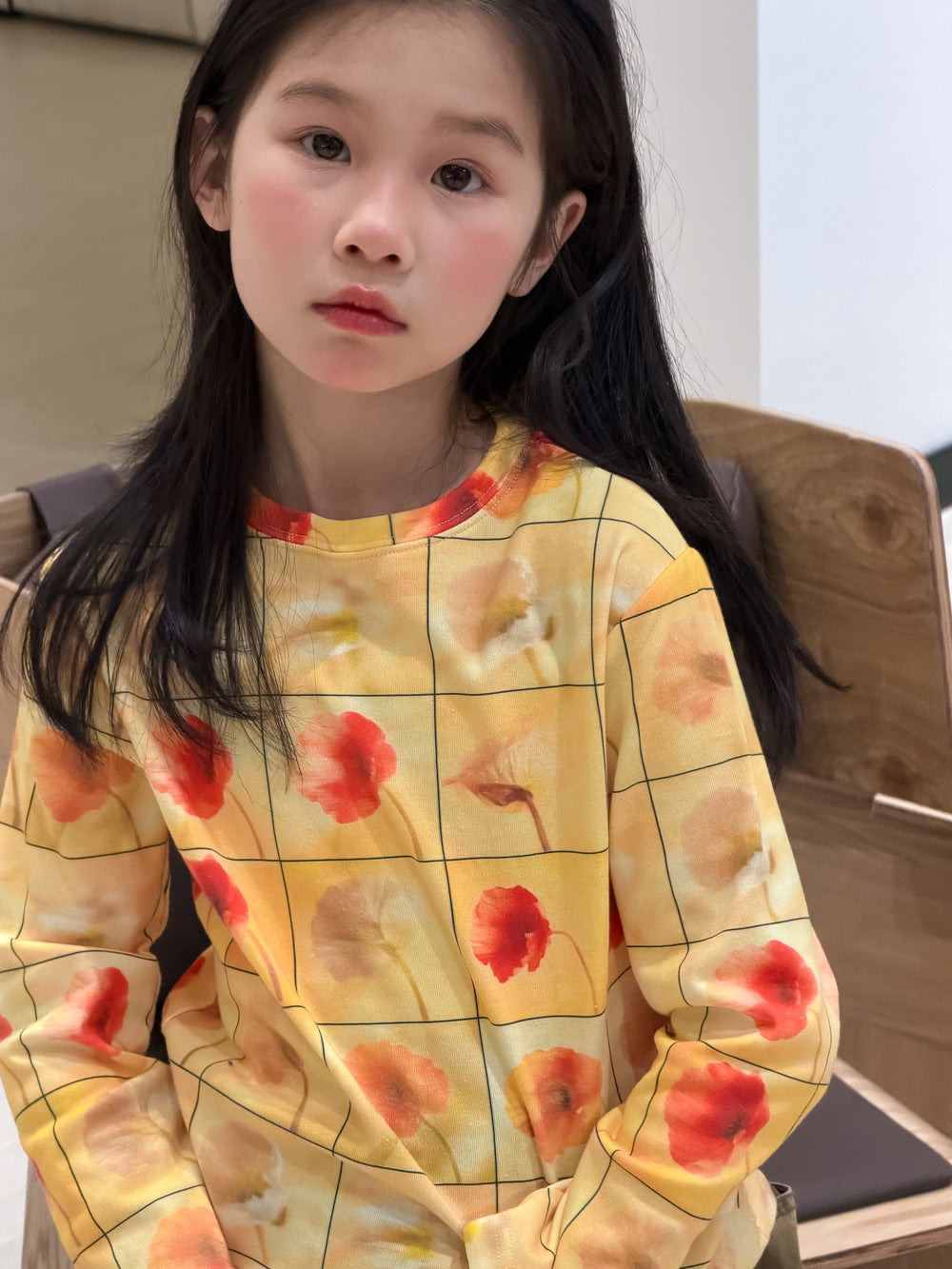 Full Printed Flower Long Sleeve Tee フラワープリント 長袖Tシャツ【mh0012355】 KUMAI.KIDS