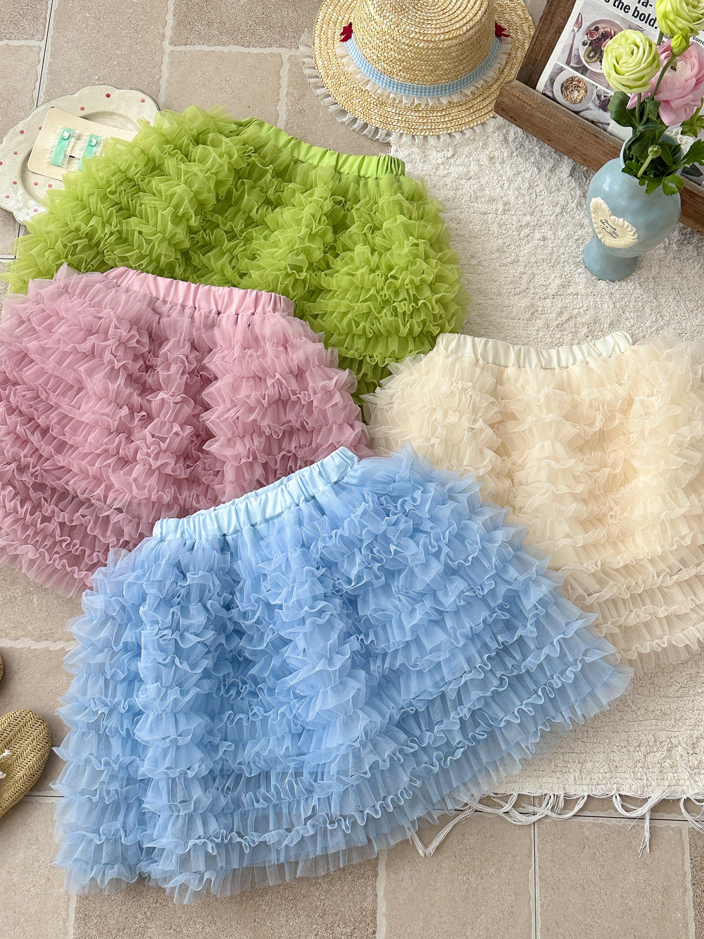Gauze Ballet Style Puffy Skirt ガーゼ チュチュ ケーキスカート【mh0012353】 KUMAI.KIDS