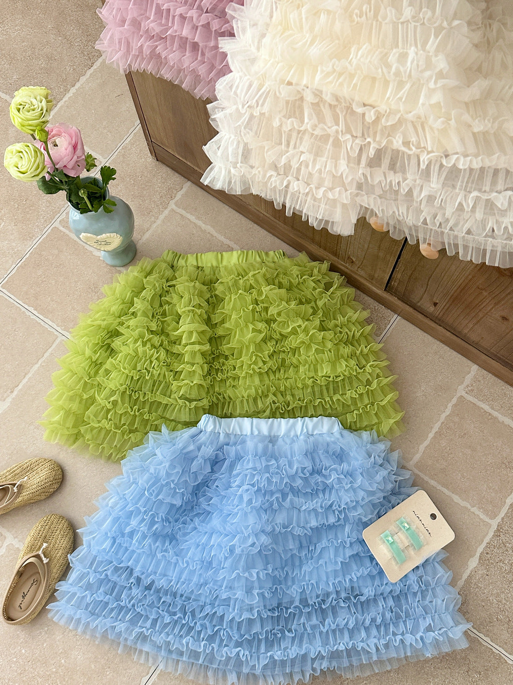 Gauze Ballet Style Puffy Skirt ガーゼ チュチュ ケーキスカート【mh0012353】 KUMAI.KIDS