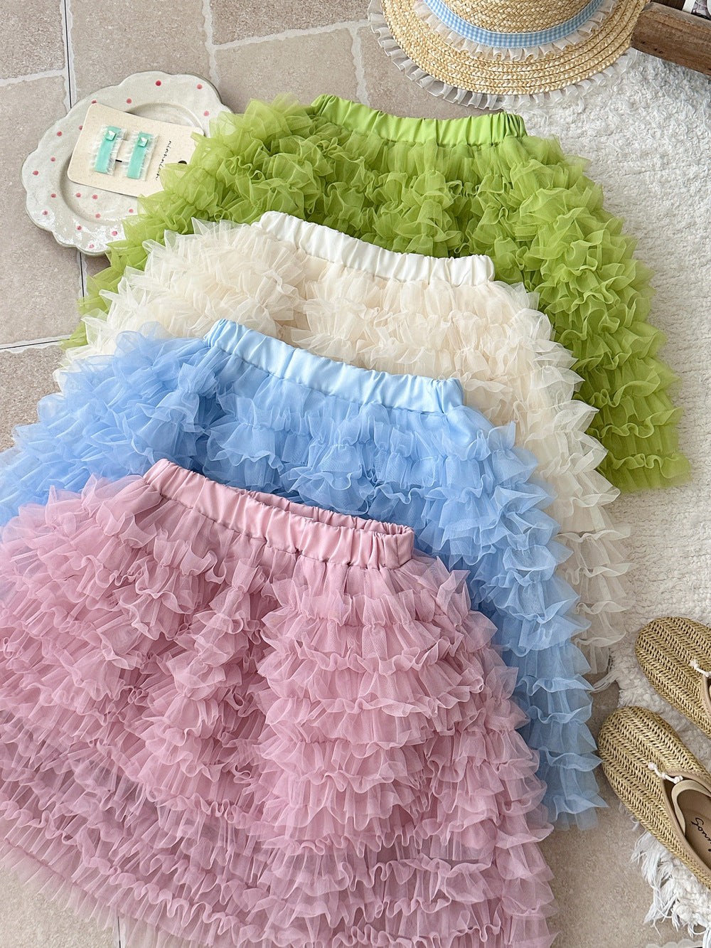 Gauze Ballet Style Puffy Skirt ガーゼ チュチュ ケーキスカート【mh0012353】 KUMAI.KIDS