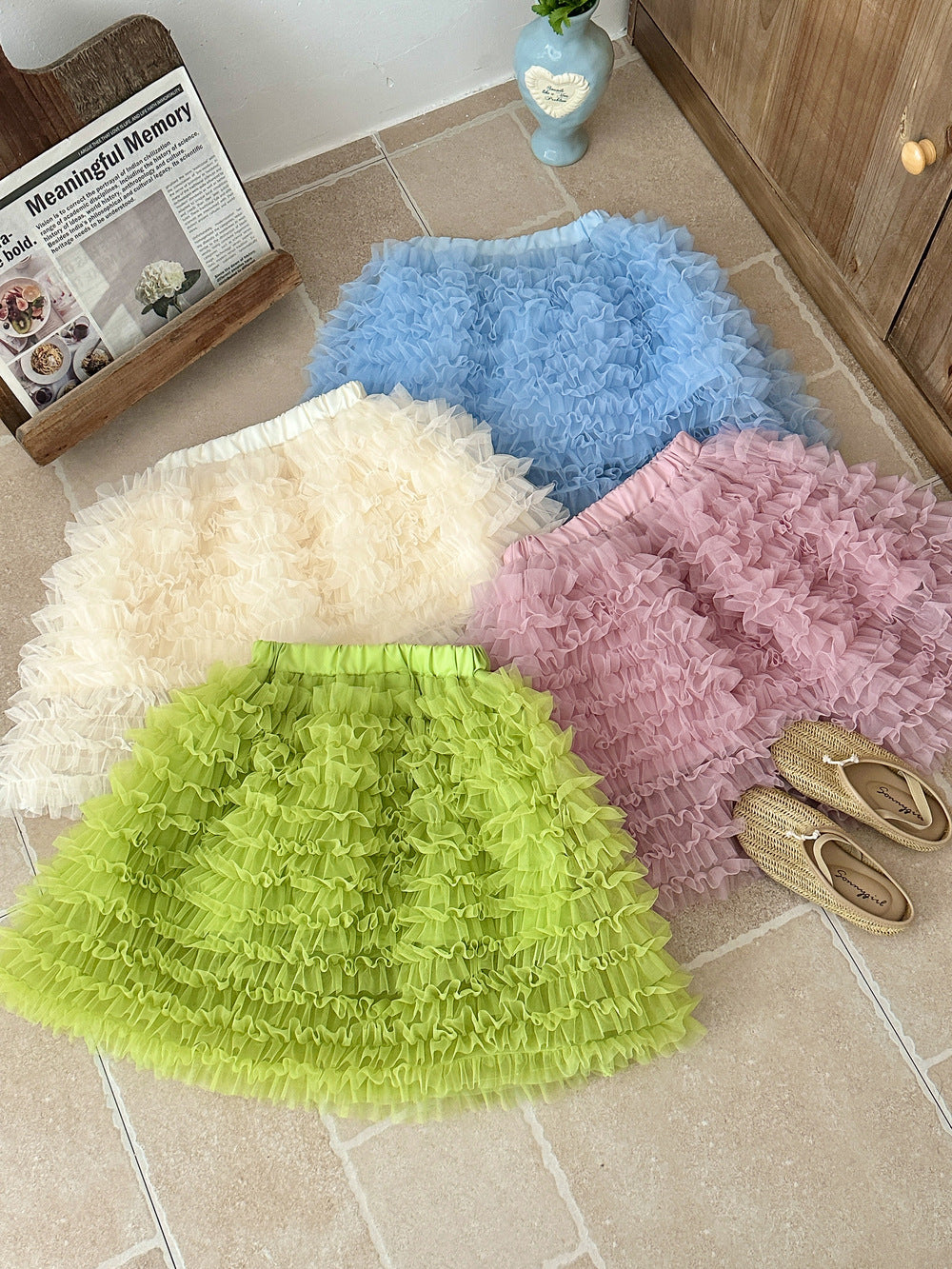 Gauze Ballet Style Puffy Skirt ガーゼ チュチュ ケーキスカート【mh0012353】 KUMAI.KIDS