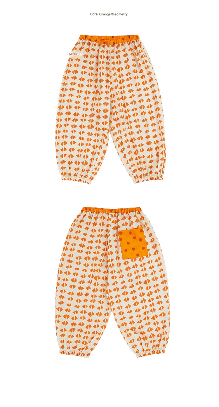 Gauze Cuff-Cuffed Pants 幾何学ストライプ ロングパンツ【mh0013214】 RICE & SKY ロングパンツ・スウェットパンツ