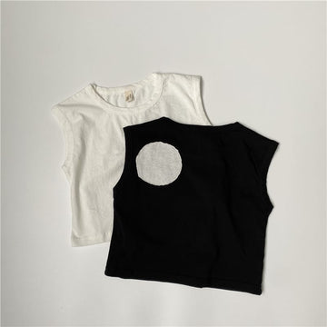 Geometric Back Patch Tank Top まるパッチ ノースリーブトップス【mh0013637】 GL-Kids タンクトップ・キャミソール・ノースリーブトップス