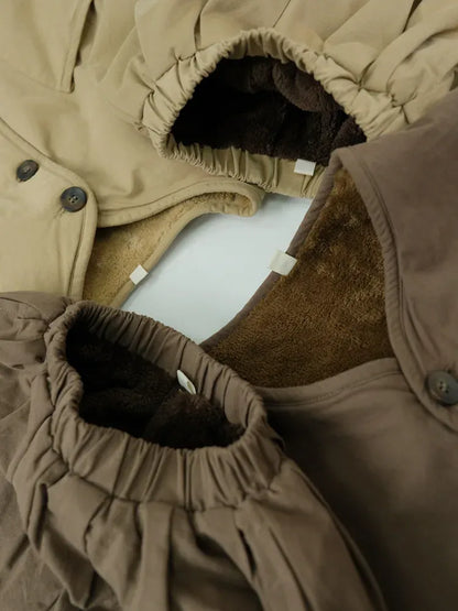 長袖セットアップ キッズセットアップ 2点セット 裏フリースリブ袖ジャケット+バルーンジョガーパンツ【mh0008133】