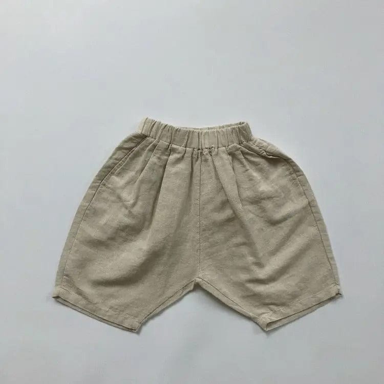 ハーフパンツ・ショートパンツ Beige / 12M 80cm キッズ コットンリネン サマー パンツ【mh0000497】