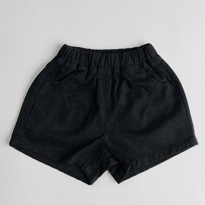 ハーフパンツ・ショートパンツ Black / 12M 80cm キッズパンツ シンプルベーシックショートパンツ【mh0007122】