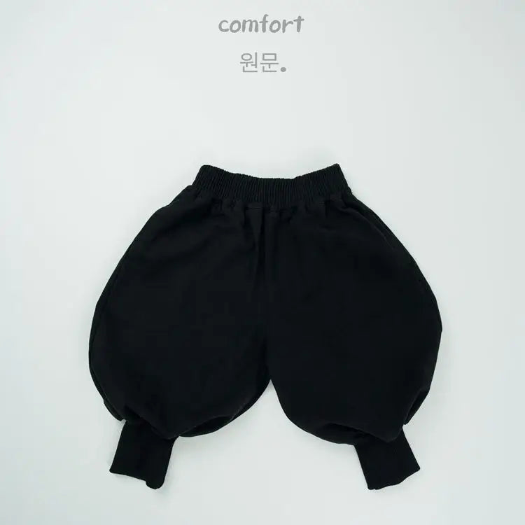 ロングパンツ・スウェットパンツ Black / 12M  80CM キッズパンツ ルーズワイドロングハーレムパンツ【mh0008603】