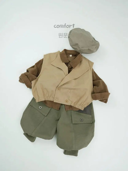 ロングパンツ・スウェットパンツ キッズパンツ パッチワーク切り替えルーズワイドバルーンサルエルパンツ【mh-0008602】