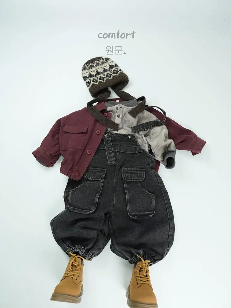 長袖シャツ・ブラウス キッズトップス アーミースタイル長袖カーゴシャツジャケット【mh0007869】