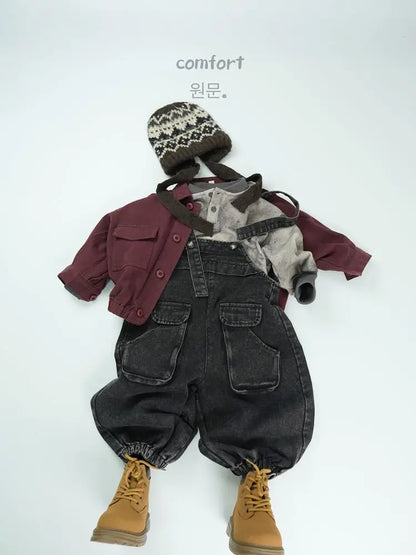 長袖シャツ・ブラウス キッズトップス アーミースタイル長袖カーゴシャツジャケット【mh0007869】