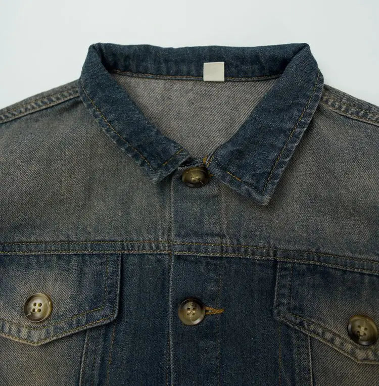 ショートコート・ジャケット・ジャンパー キッズアウター ビンテージカラーデニムジャケットブルゾン【mh0008597】