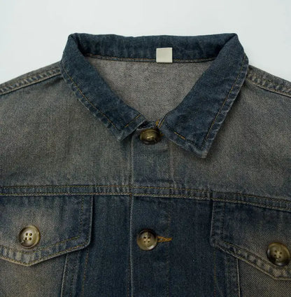 ショートコート・ジャケット・ジャンパー キッズアウター ビンテージカラーデニムジャケットブルゾン【mh0008597】