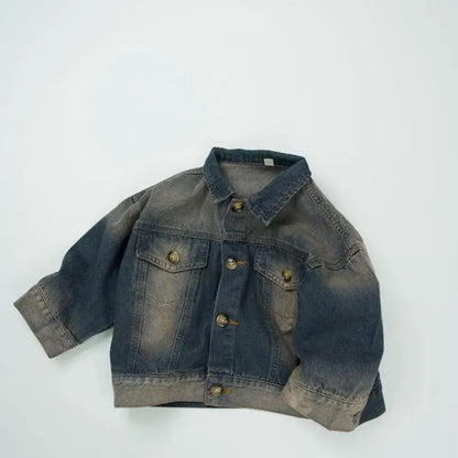 ショートコート・ジャケット・ジャンパー キッズアウター ビンテージカラーデニムジャケットブルゾン【mh0008597】