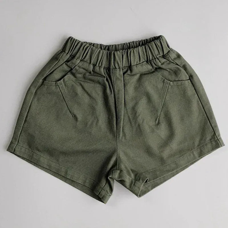 ハーフパンツ・ショートパンツ Moss Green / 12M 80cm キッズパンツ シンプルベーシックショートパンツ【mh0007122】