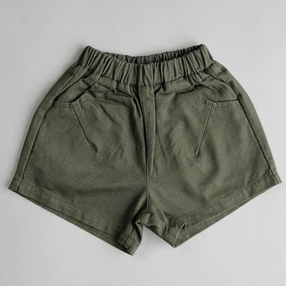 ハーフパンツ・ショートパンツ Moss Green / 12M 80cm キッズパンツ シンプルベーシックショートパンツ【mh0007122】
